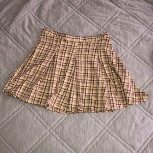 Plaid mini skirt